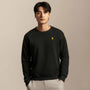 Men's Relaxed French Terry Crew Neck Embroidered Sweatshirt
