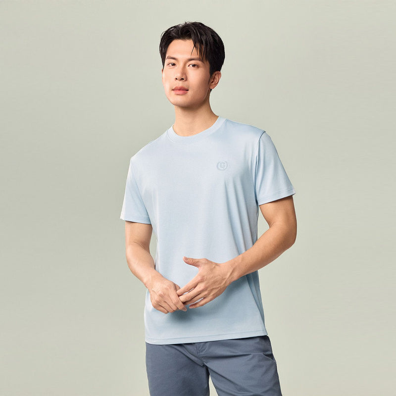 Men's Slim Fit Liquid Touch Cotton Crew Neck Tee