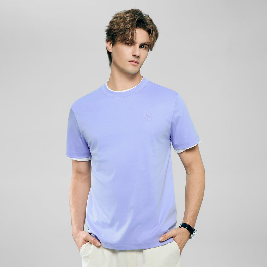 Men's Slim Fit Liquid Touch Cotton Crew Neck Tee