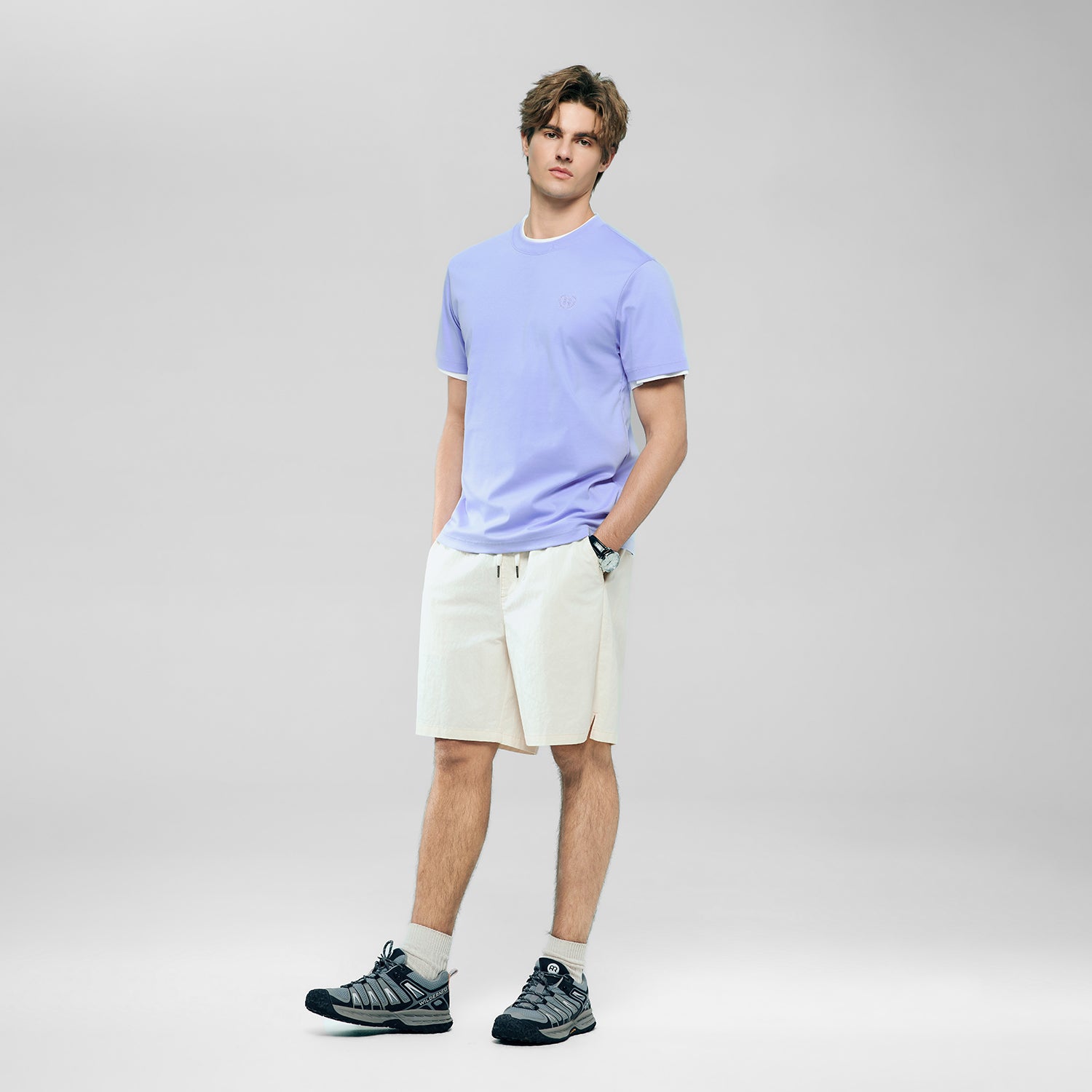 Men's Slim Fit Liquid Touch Cotton Crew Neck Tee