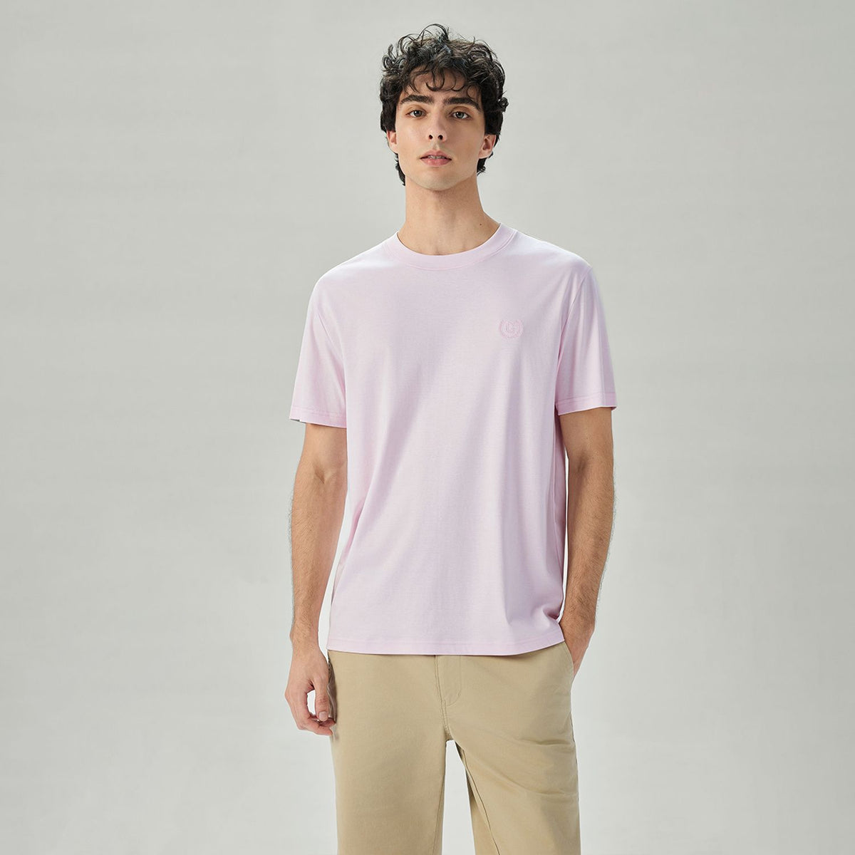 Men's Slim Fit Liquid Touch Cotton Crew Neck Tee