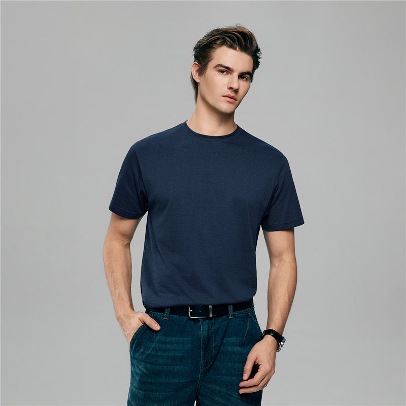 Men’S Slim Fit Cotton Crew Neck Tee