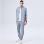 Men's Stretch Long Sleeve Slim Button Front Shirt