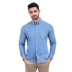 Men's Stretch Long Sleeve Slim Button Front Shirt