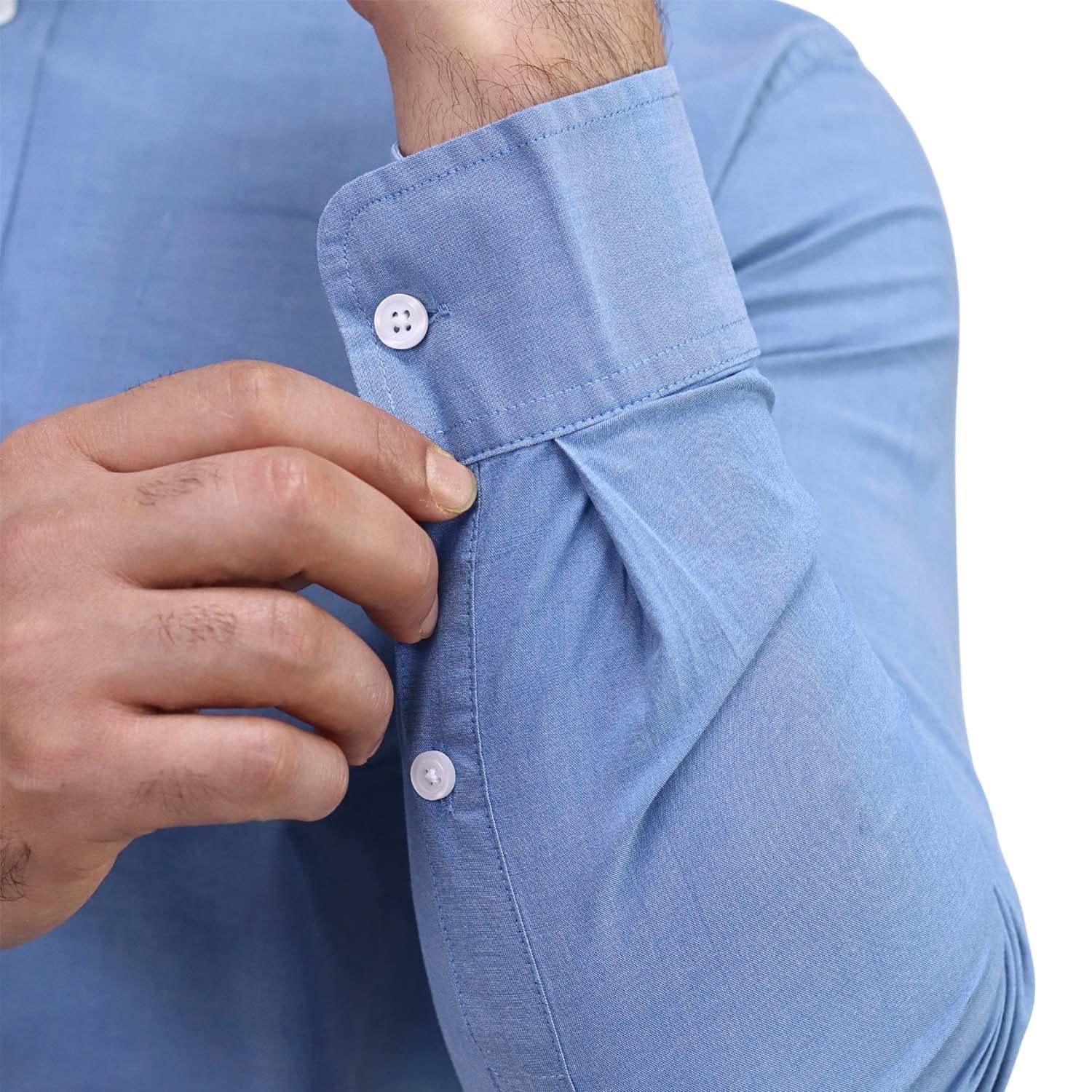 Men's Stretch Long Sleeve Slim Button Front Shirt