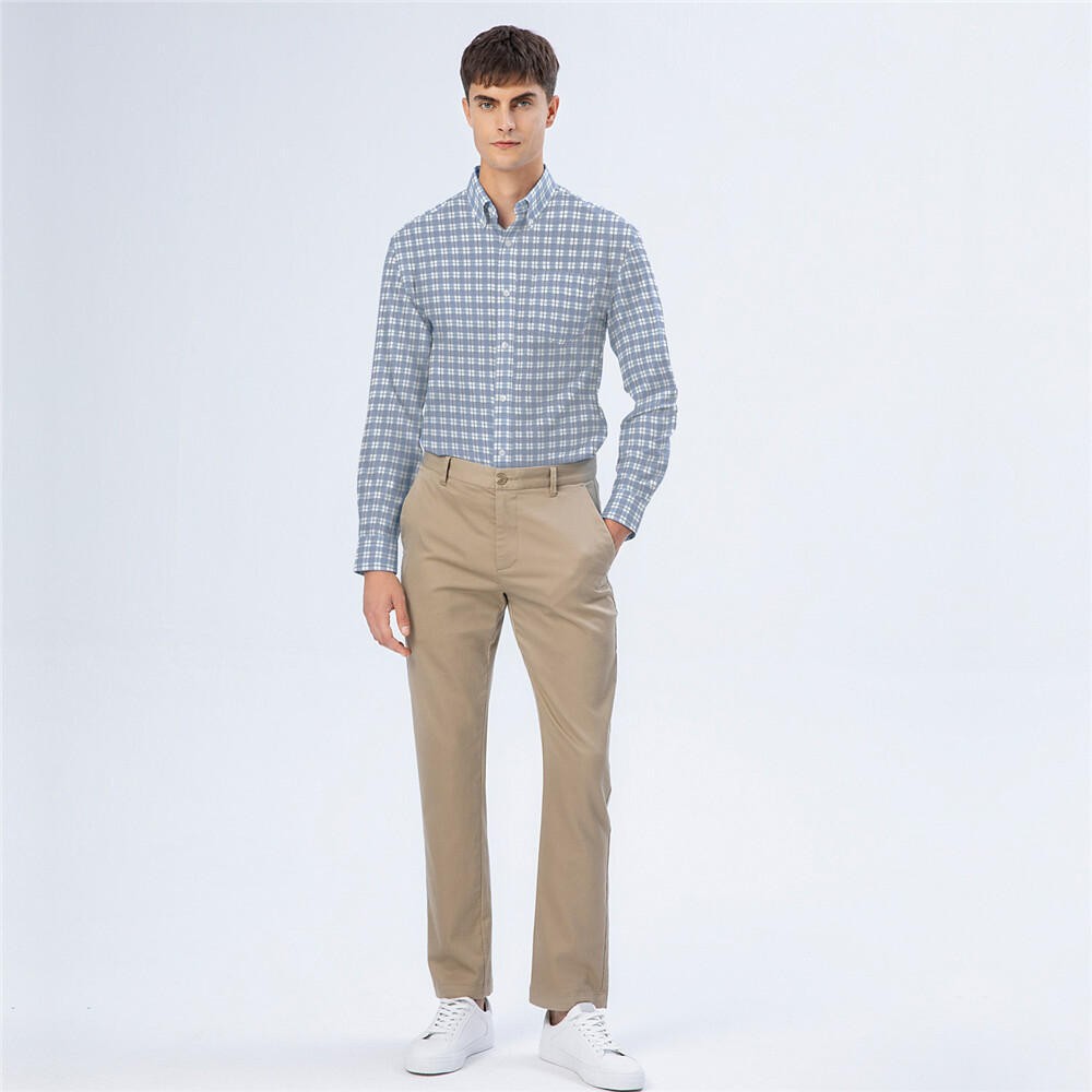Men's Oxford Pattern Wrinkle Free Shirt
