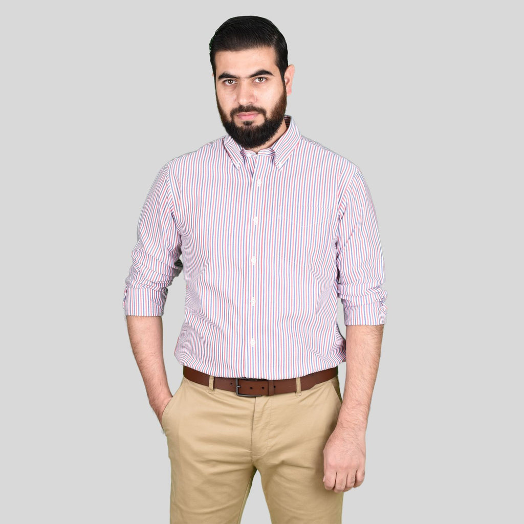Men's Oxford Pattern Wrinkle Free Shirt