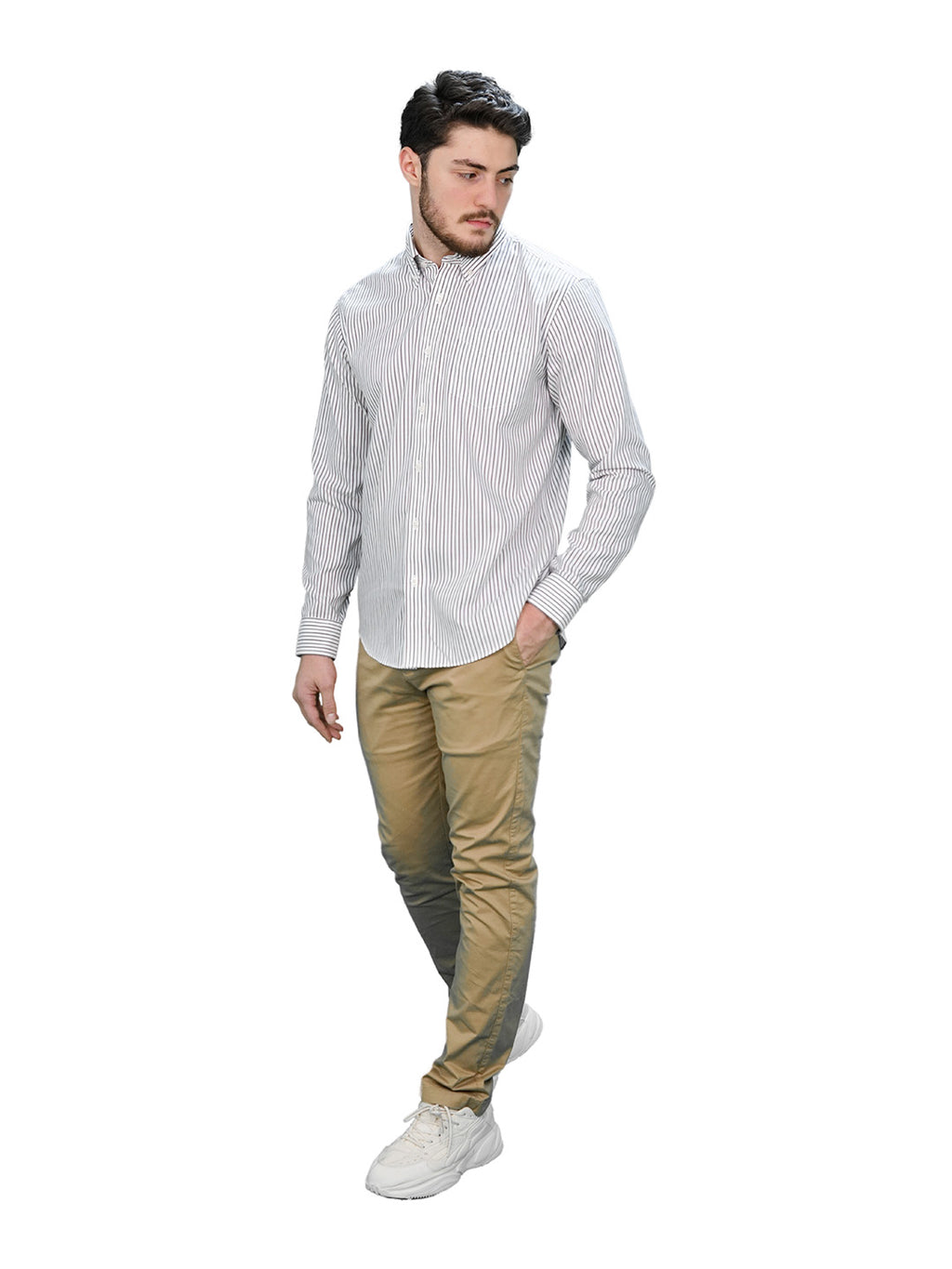 Men's Oxford Pattern Wrinkle Free Shirt