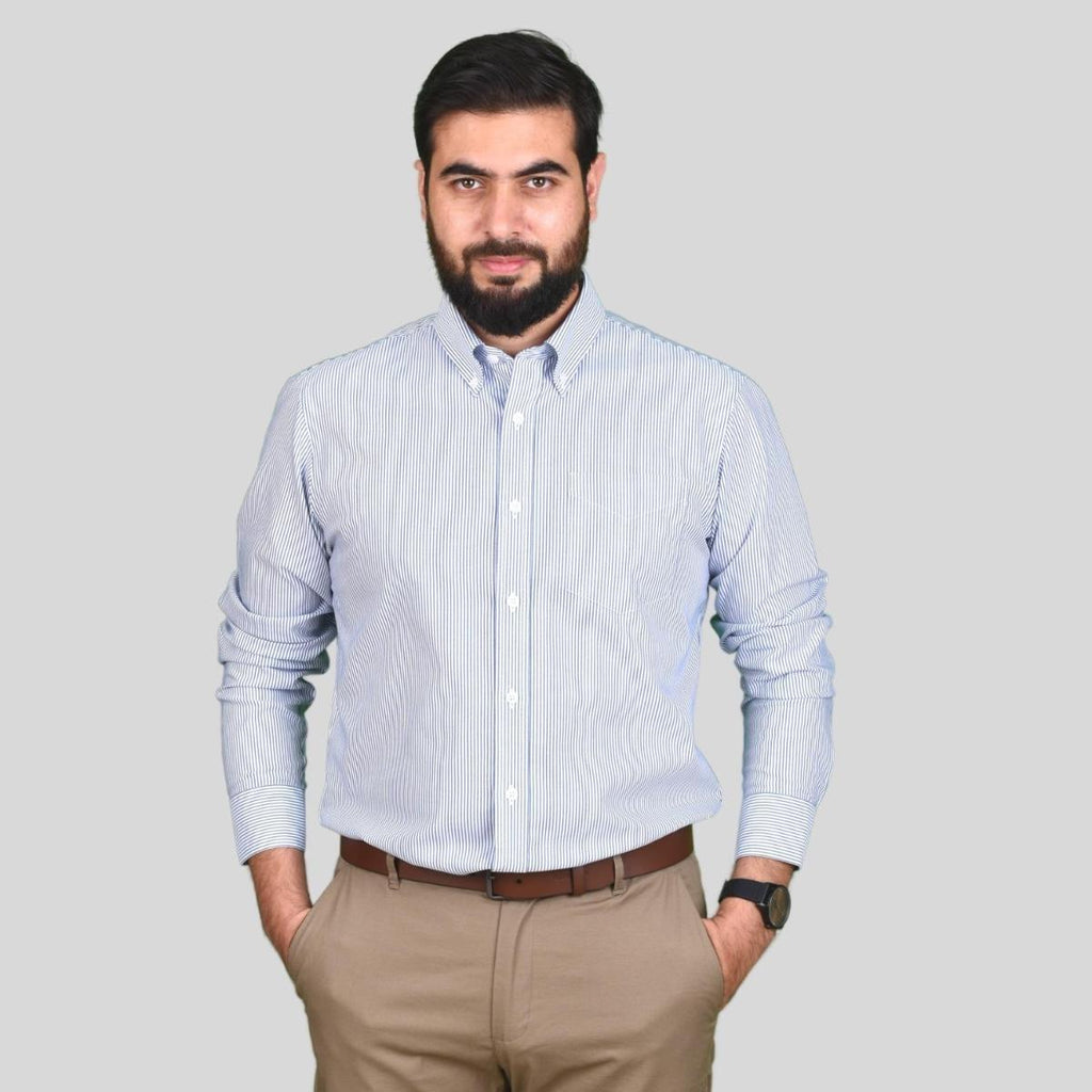 Men's Oxford Pattern Wrinkle Free Shirt