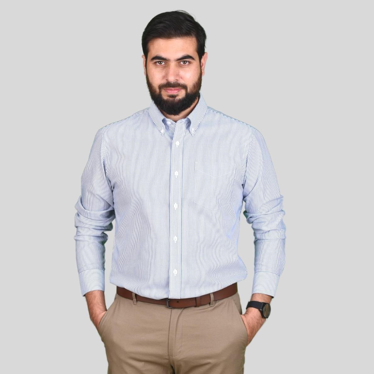 Men's Oxford Pattern Wrinkle Free Shirt