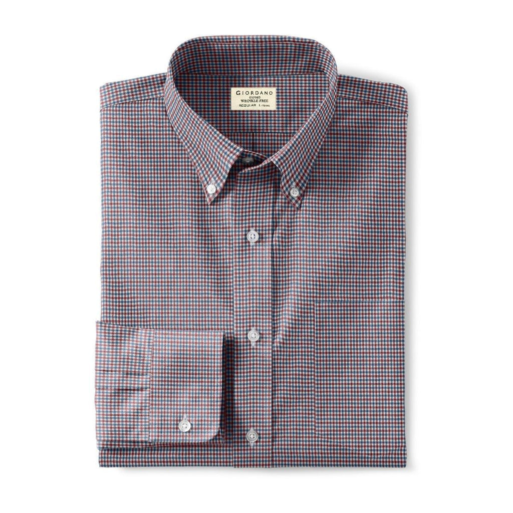 Men's Oxford Pattern Wrinkle Free Shirt