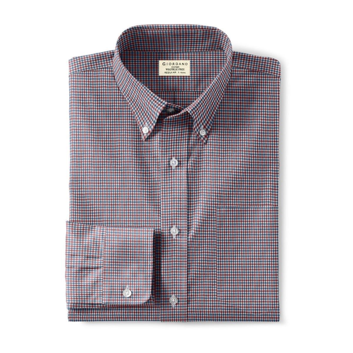 Men's Oxford Pattern Wrinkle Free Shirt