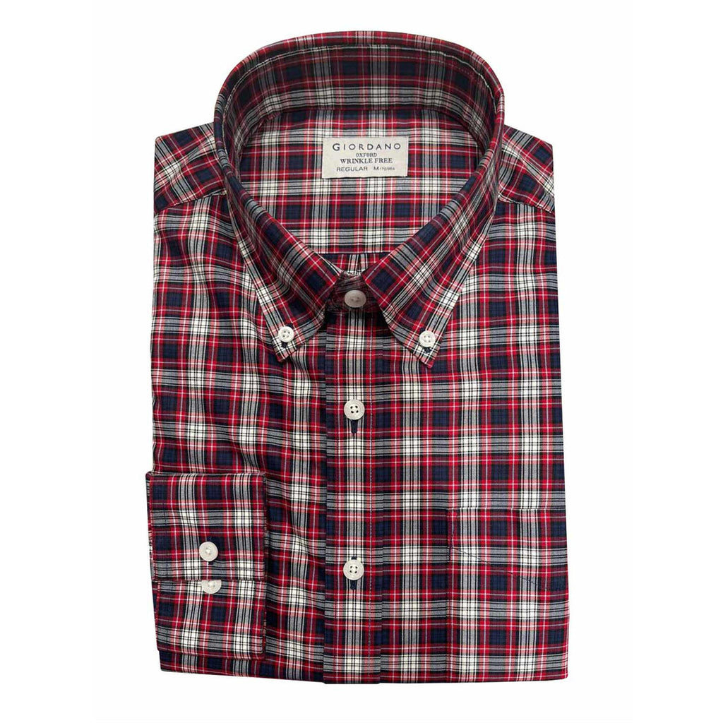 Men's Oxford Pattern Wrinkle Free Shirt