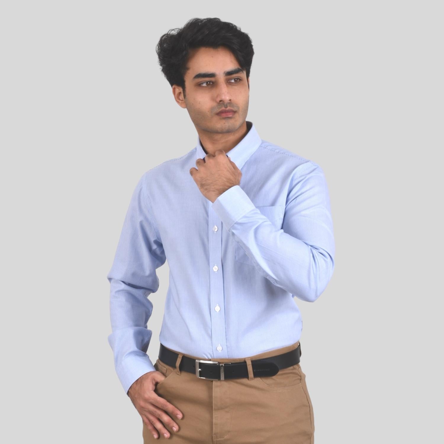 Men's Oxford Pattern Wrinkle Free Shirt