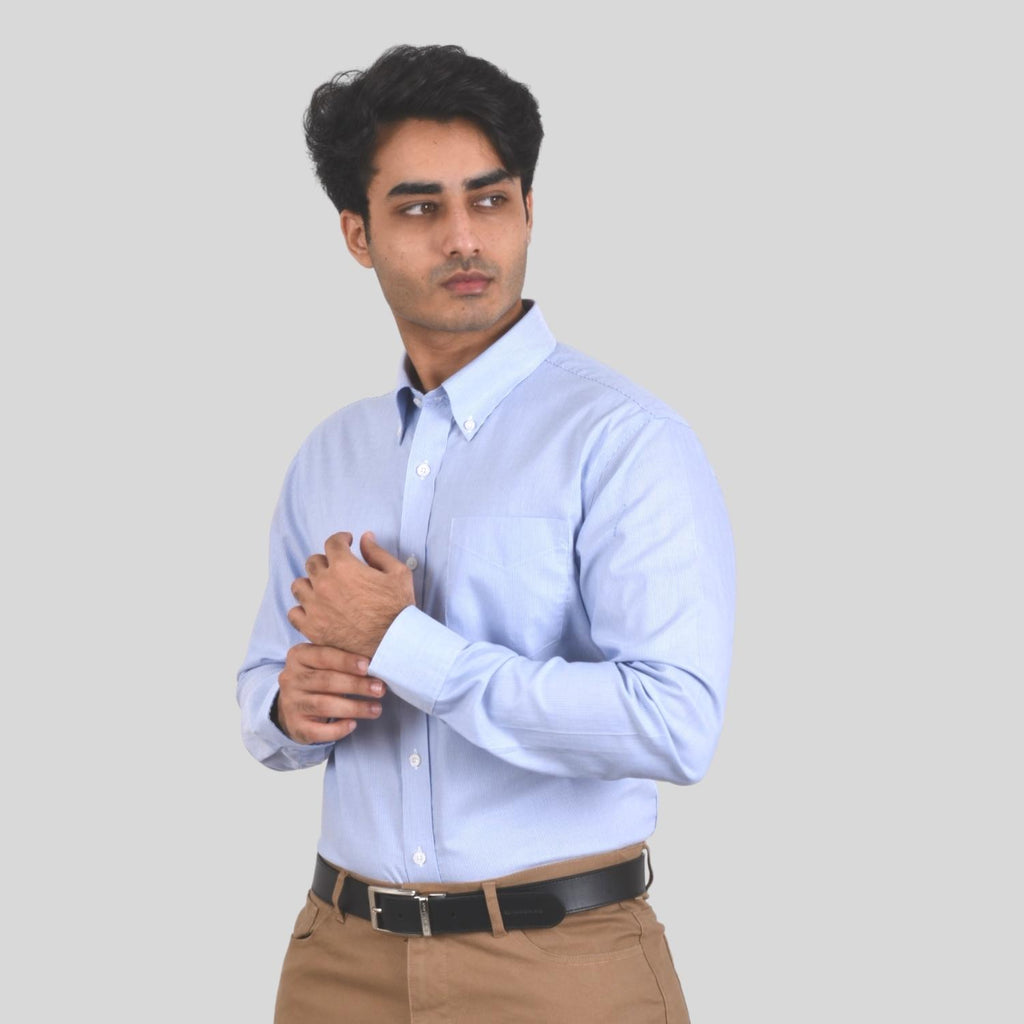 Men's Oxford Pattern Wrinkle Free Shirt