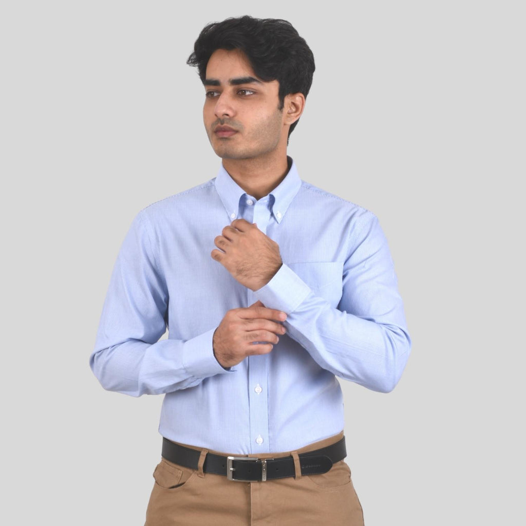 Men's Oxford Pattern Wrinkle Free Shirt