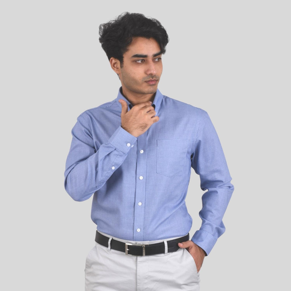 Men's Oxford Pattern Wrinkle Free Shirt