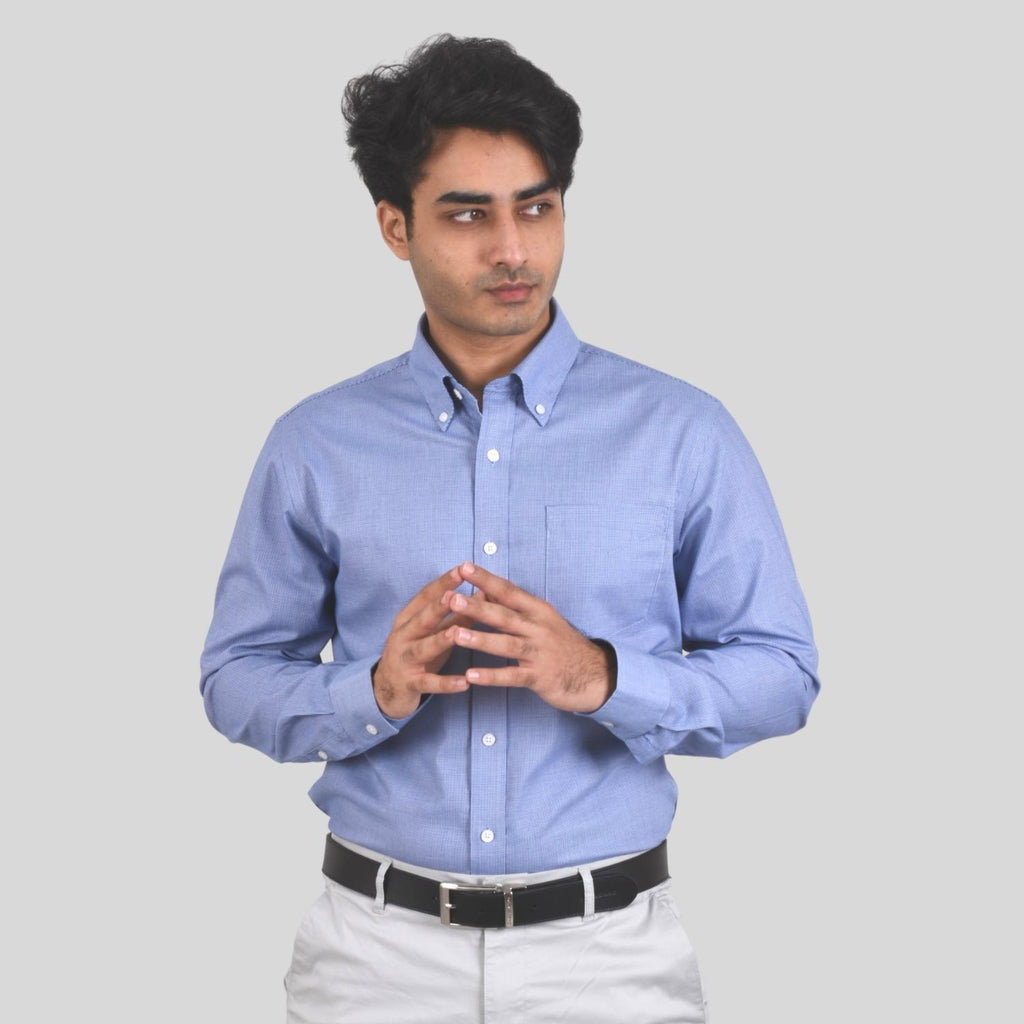 Men's Oxford Pattern Wrinkle Free Shirt
