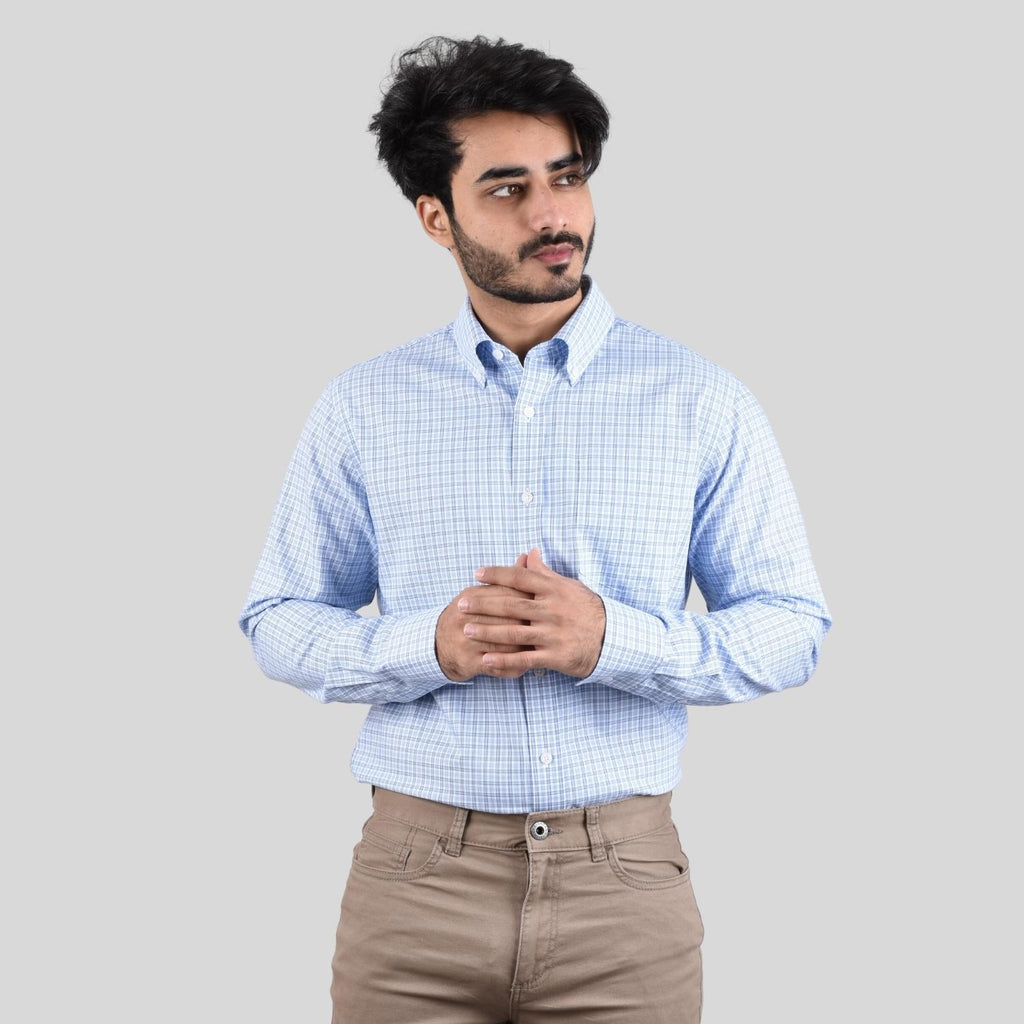 Men's Oxford Pattern Wrinkle Free Shirt