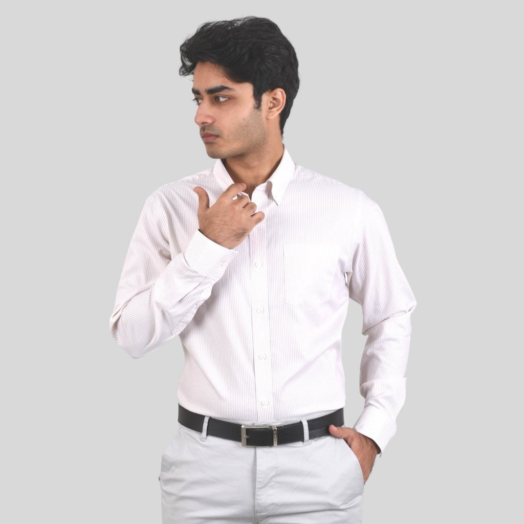 Men's Oxford Pattern Wrinkle Free Shirt
