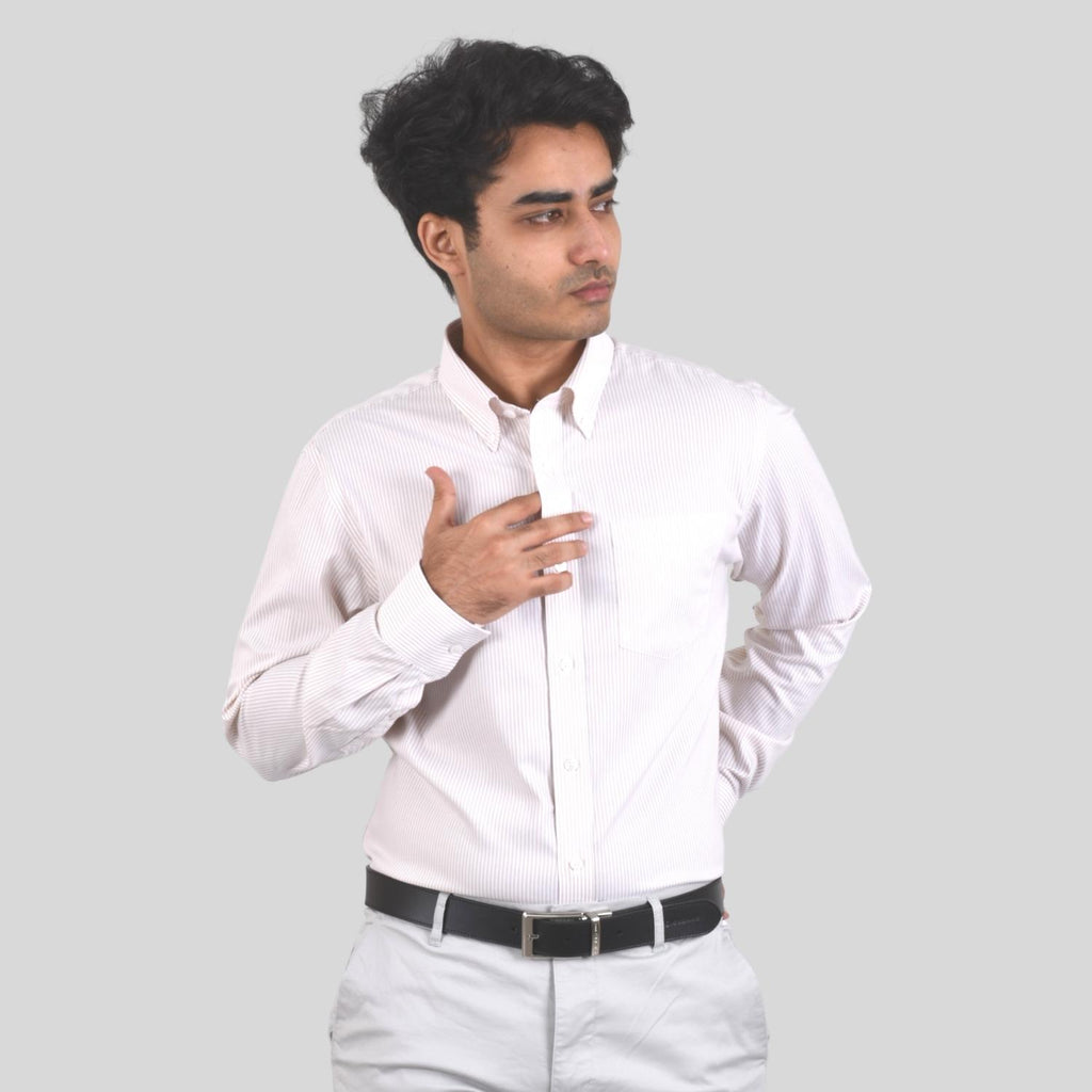 Men's Oxford Pattern Wrinkle Free Shirt