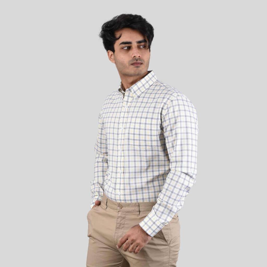 Men's Oxford Pattern Wrinkle Free Shirt