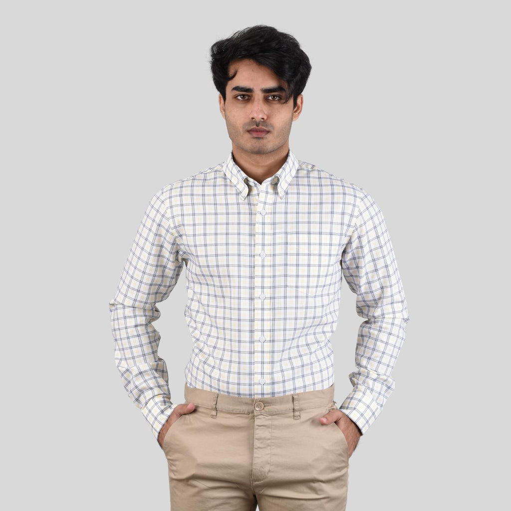 Men's Oxford Pattern Wrinkle Free Shirt