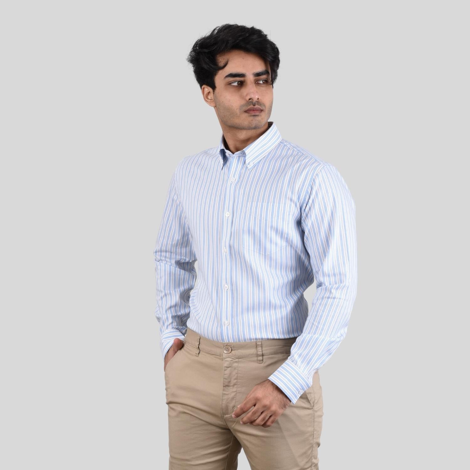 Men's Oxford Pattern Wrinkle Free Shirt