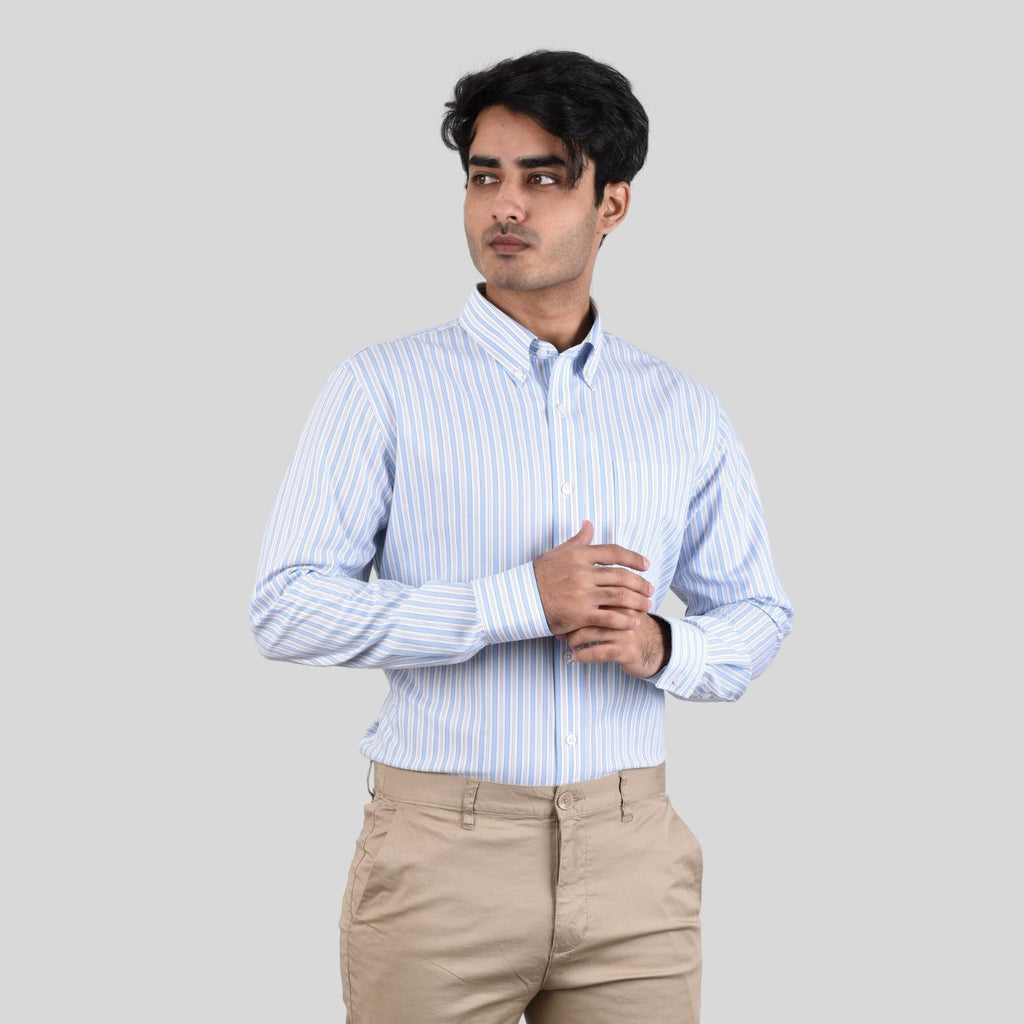 Men's Oxford Pattern Wrinkle Free Shirt