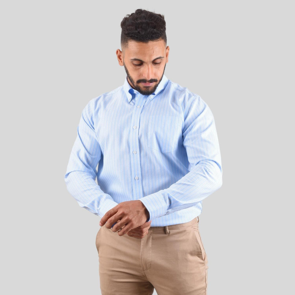 Men's Oxford Pattern Wrinkle Free Shirt