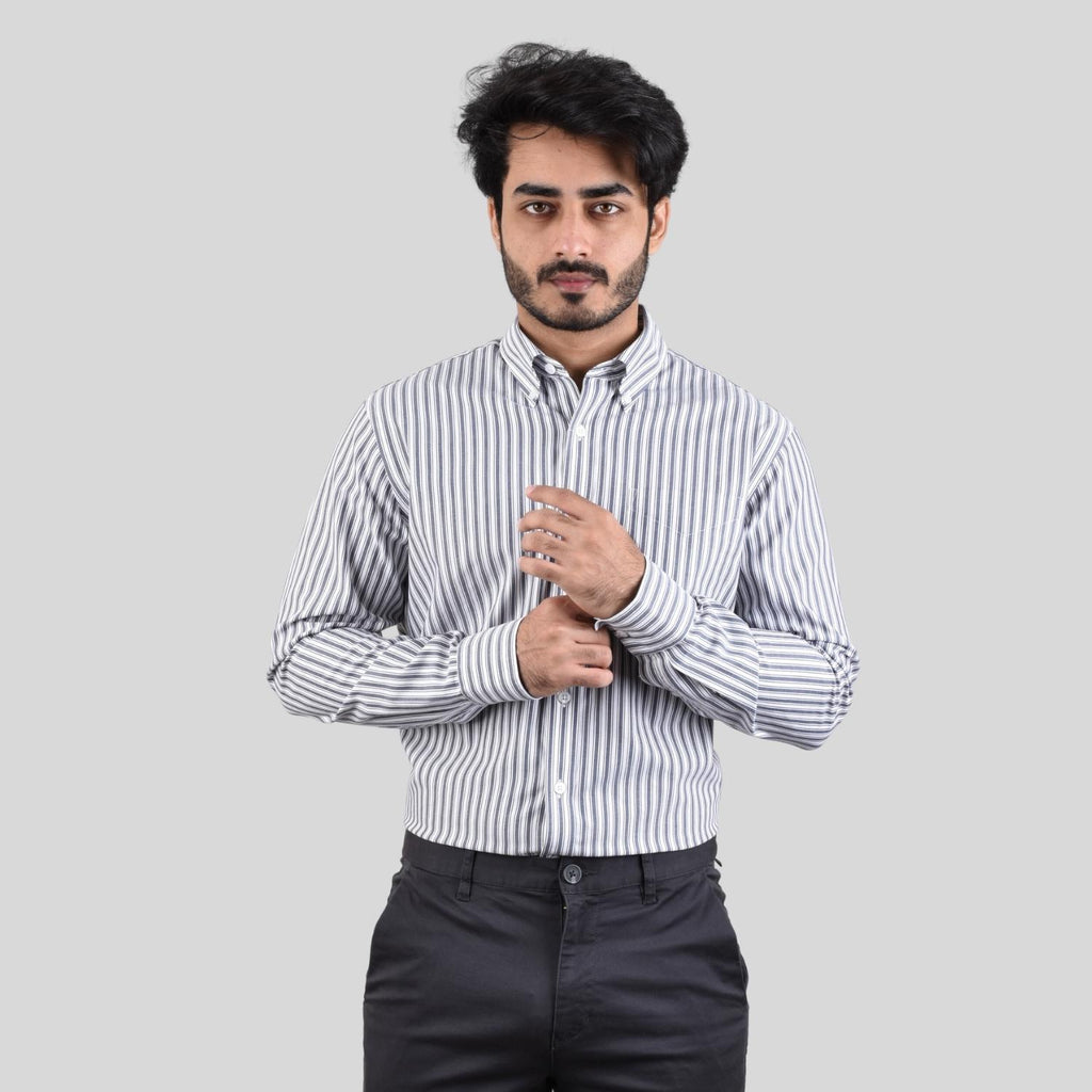 Men's Oxford Pattern Wrinkle Free Shirt