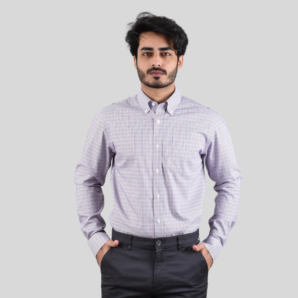 Men's Oxford Pattern Wrinkle Free Shirt