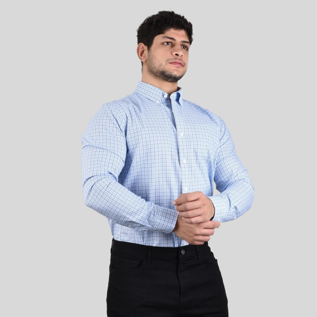 Men's Oxford Pattern Wrinkle Free Shirt