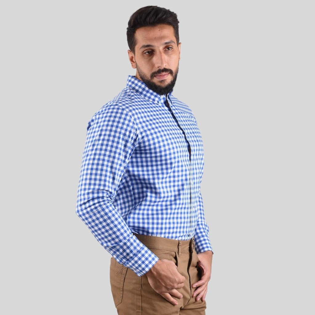 Men's Oxford Pattern Wrinkle Free Shirt