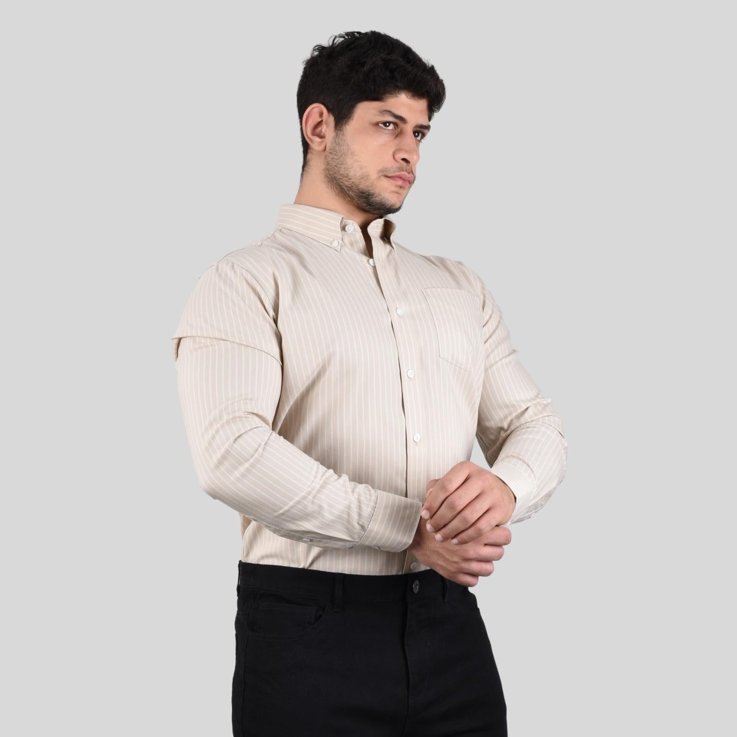 Men's Oxford Pattern Wrinkle Free Shirt