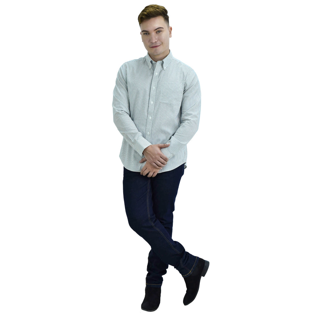 Men's Oxford Pattern Wrinkle Free Shirt