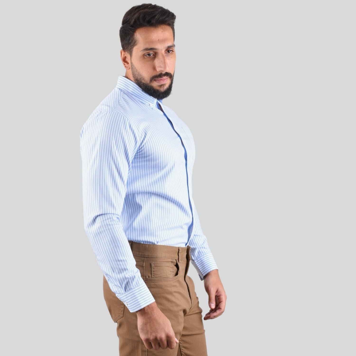 Men's Oxford Pattern Wrinkle Free Shirt