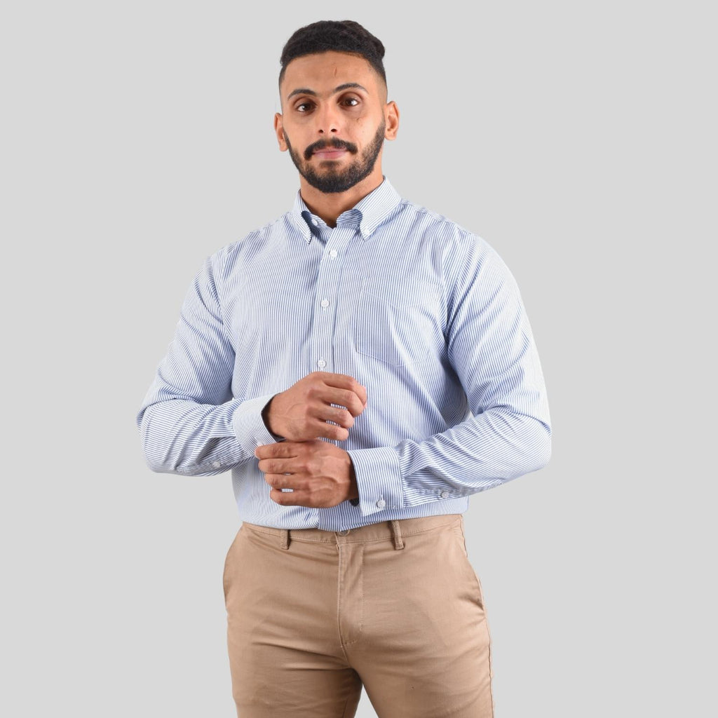 Men's Oxford Pattern Wrinkle Free Shirt