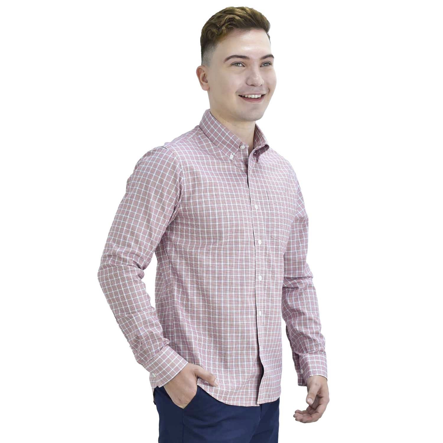 Men's Oxford Pattern Wrinkle Free Shirt
