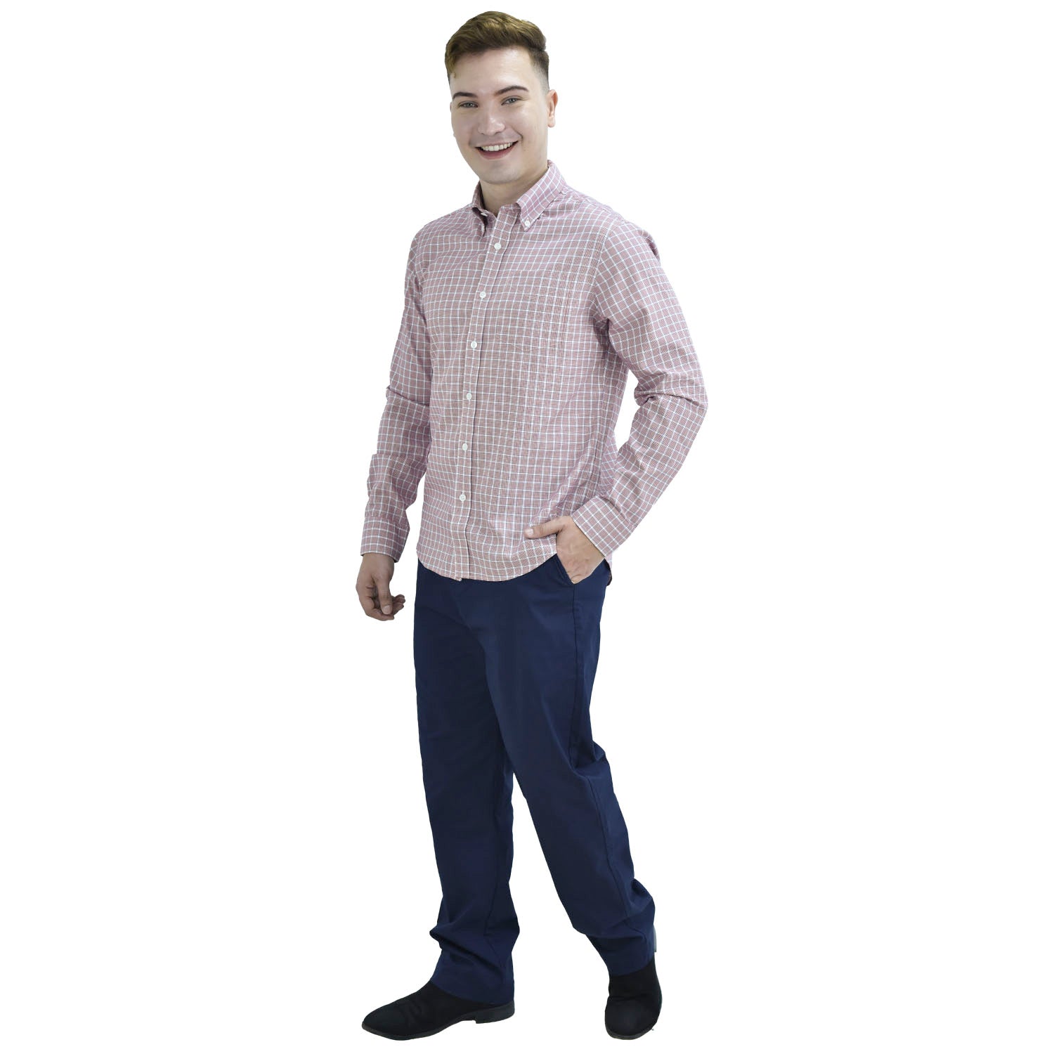 Men's Oxford Pattern Wrinkle Free Shirt