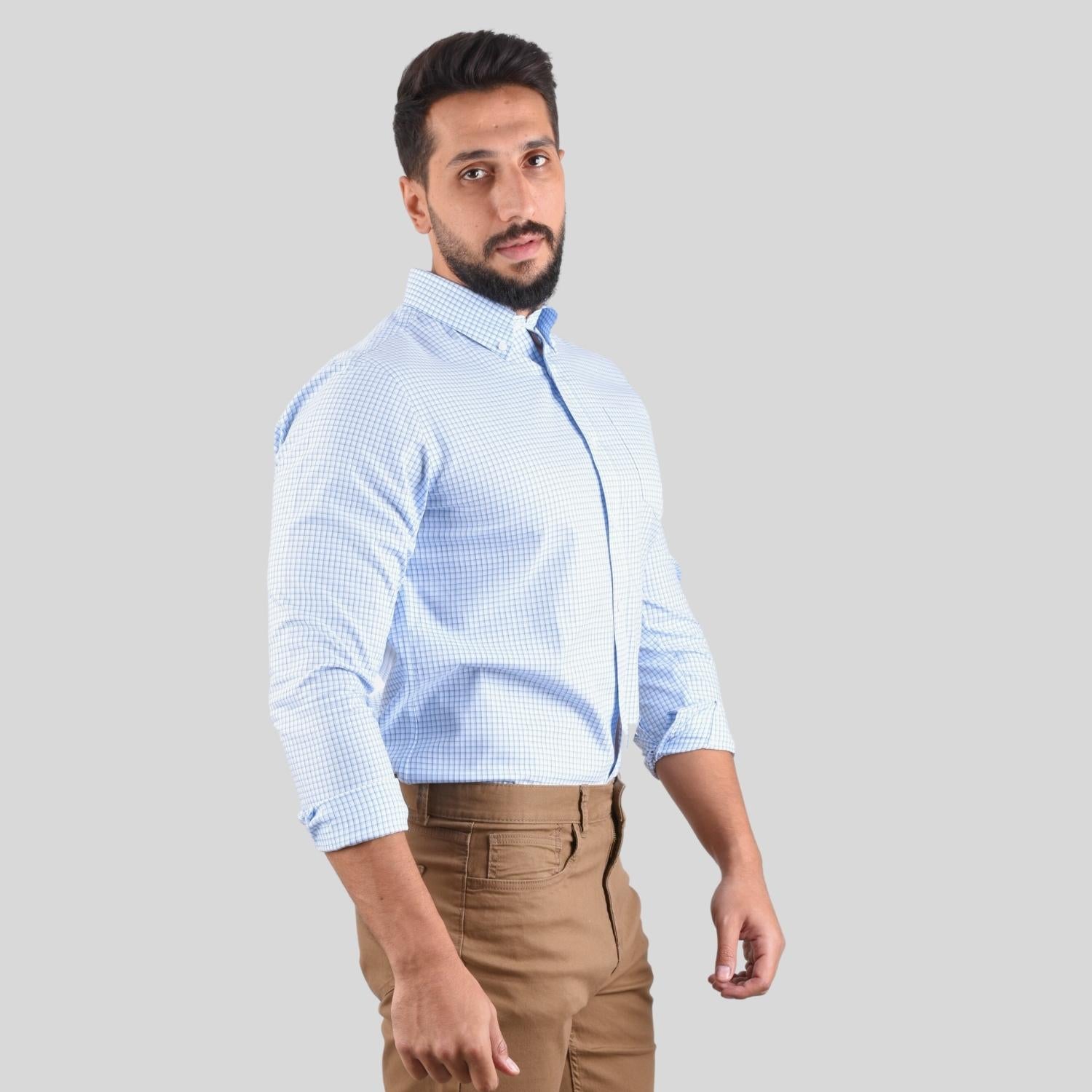 Men's Oxford Pattern Wrinkle Free Shirt