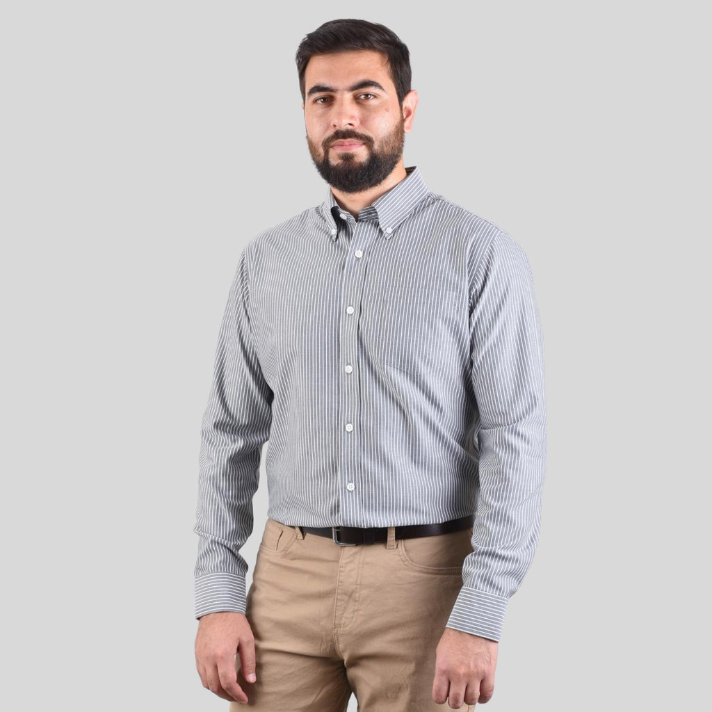Men's Oxford Pattern Wrinkle Free Shirt