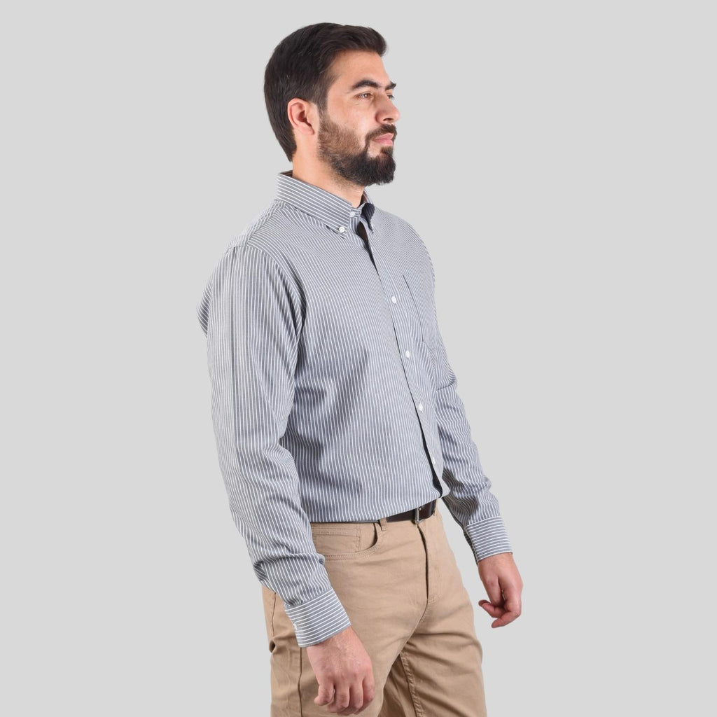 Men's Oxford Pattern Wrinkle Free Shirt