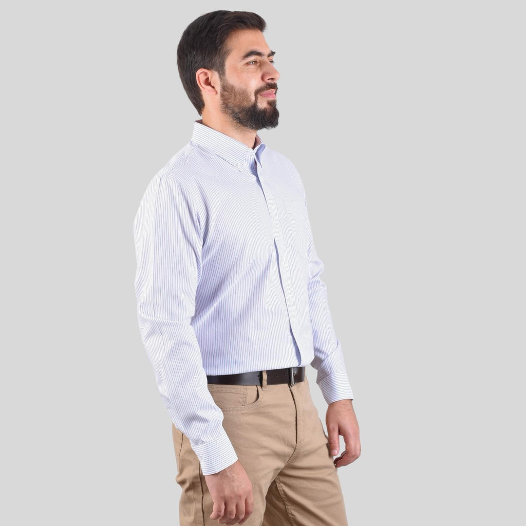 Men's Oxford Pattern Wrinkle Free Shirt