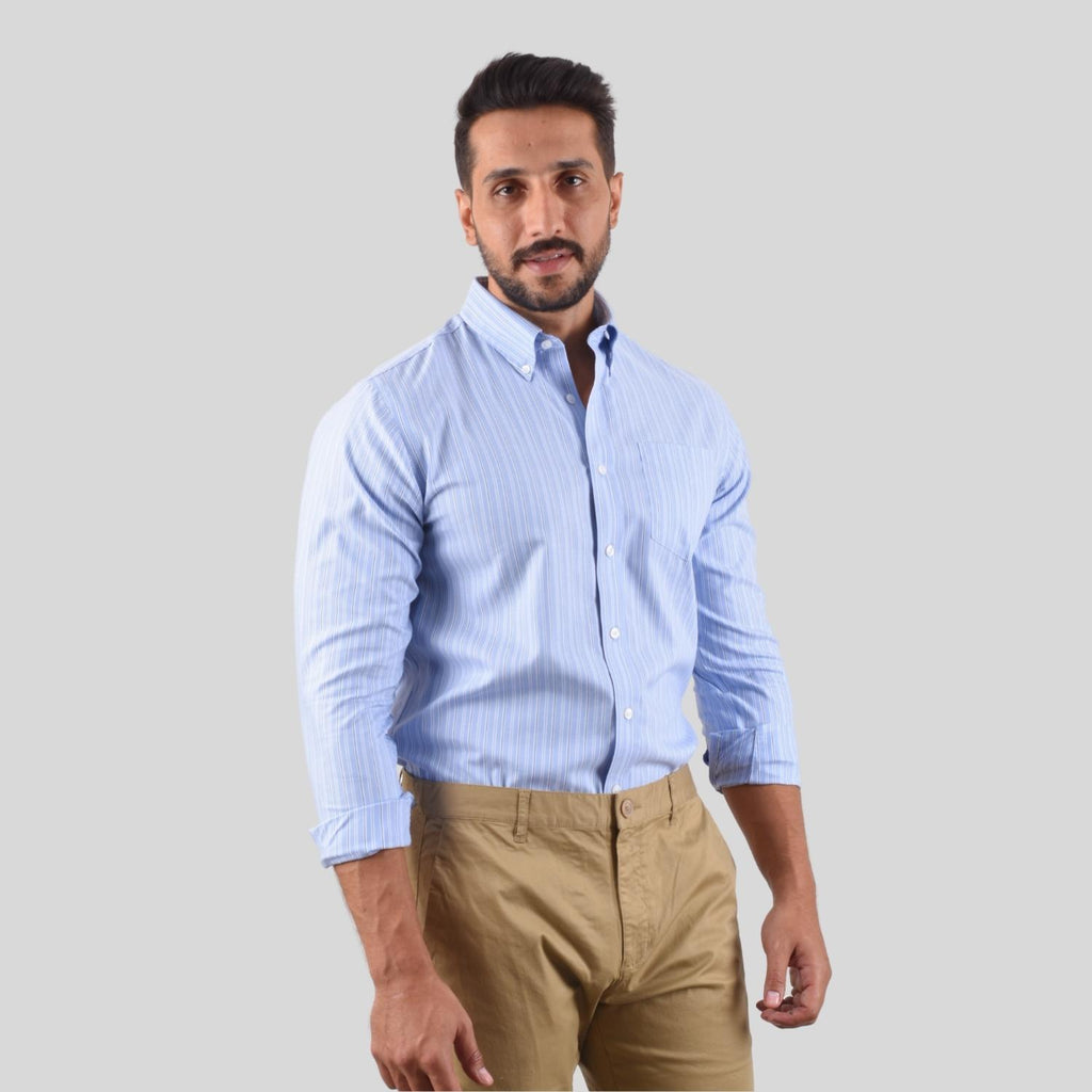 Men's Oxford Pattern Wrinkle Free Shirt