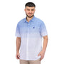 Men's Linen Short Sleeve Slim Fit Front Button Garment Wash Shirt