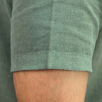Men's Linen Short Sleeve Slim Fit Front Button Garment Wash Shirt