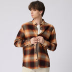 Men's Cotton Basketweave Slim Fit Long Sleeve Shirt