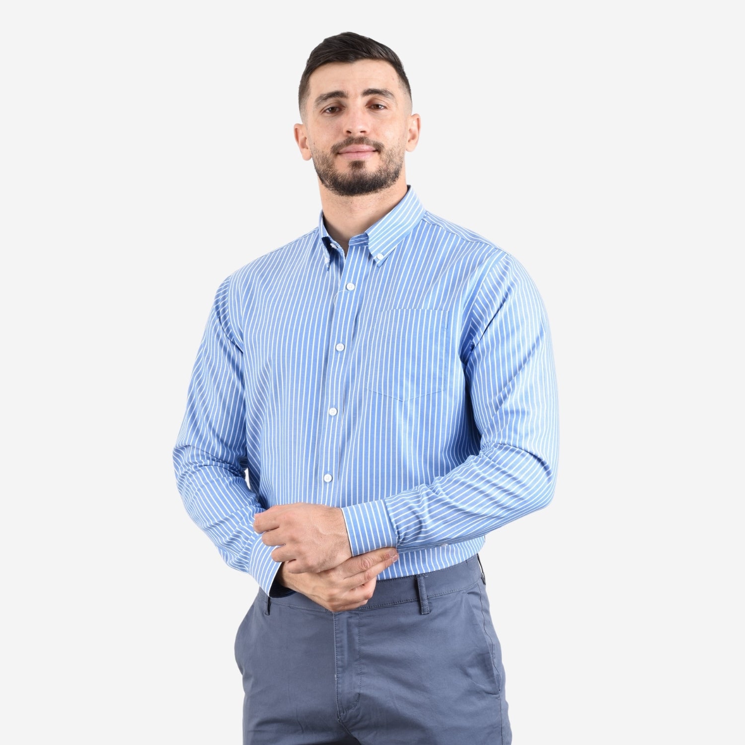 Men's Wrinkle Free Cotton Shirt: Comfort & Style