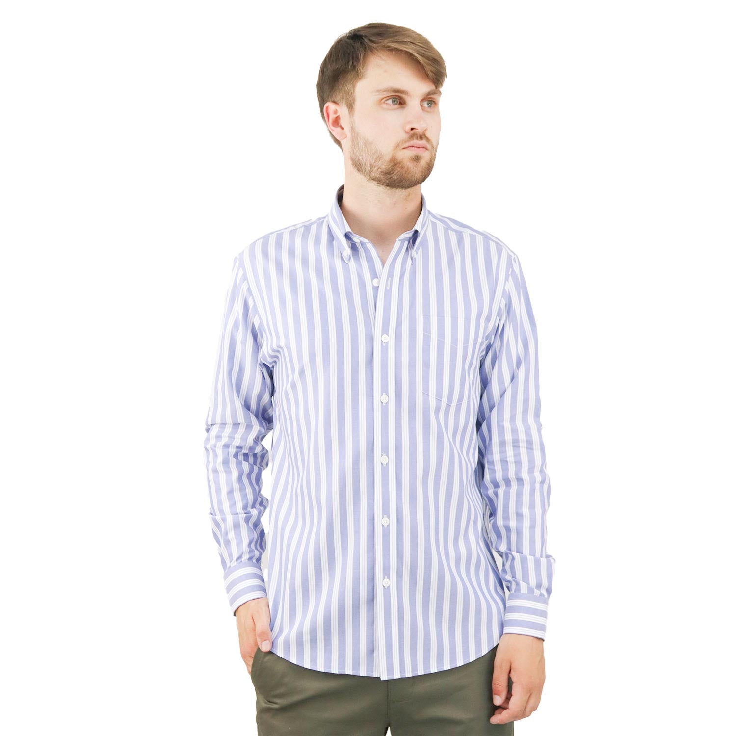 Giordano Men's Wrinkle Free Cotton Shirt: Comfort & Style-Multicolor